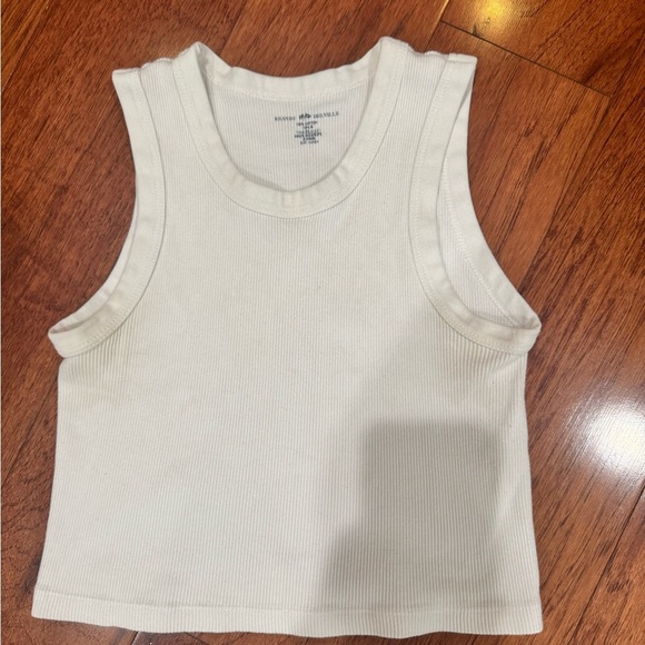 Brandy Melville Tops - Brandy Melville White Cotton Ribbed Tank Top